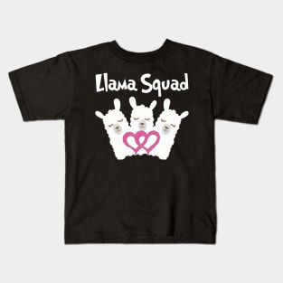 Llama Squad Llama Lovers Kids T-Shirt